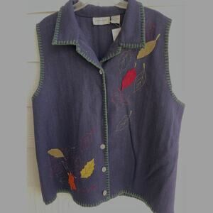LemonGrass NWOT Fall Vest Navy 20W